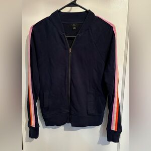 Fun J Crew Retro look zip front sweat jacket size S